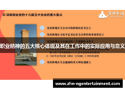 职业精神的五大核心体现及其在工作中的实际应用与意义